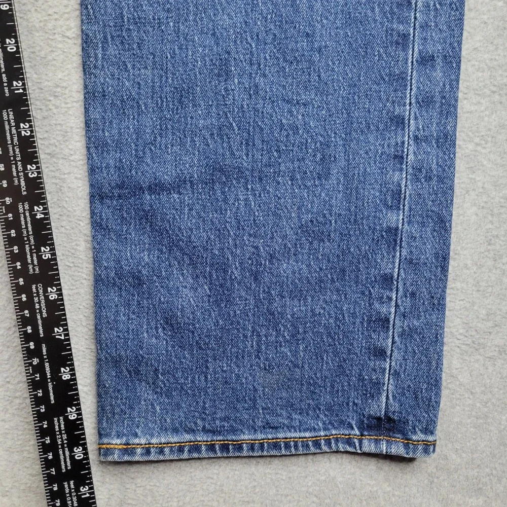 Levi's 501 Original Fit Jeans Mens 42x32 Blue Button‎ Fly Straight Leg Denim